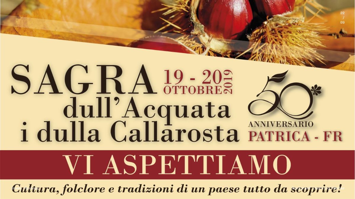 La sagra dull'acquata i sulla callarosta a Patrica